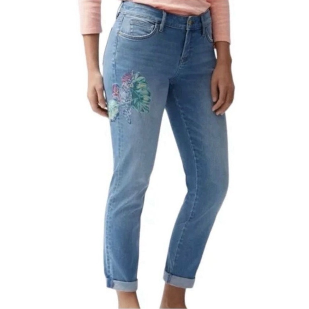 Tommy Bahama Embroidered Slim Boyfriend Jeans